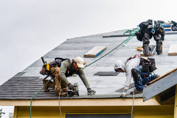 Professional Gutter Installation technician working in Sharpsburg, KY